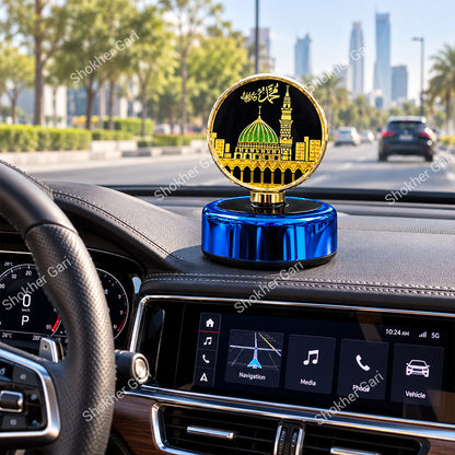 Car Solar Perfume & Showpiece Islamic Masjid Nabawi Dashboard Ornament