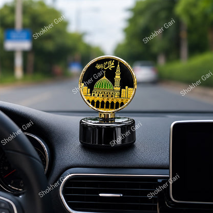 Car Solar Perfume & Showpiece Islamic Masjid Nabawi Dashboard Ornament