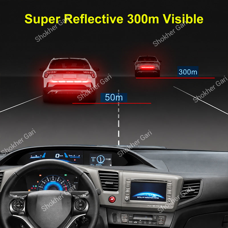 Car High Visibility Reflective Rear Bumper Warning Strip 90CM