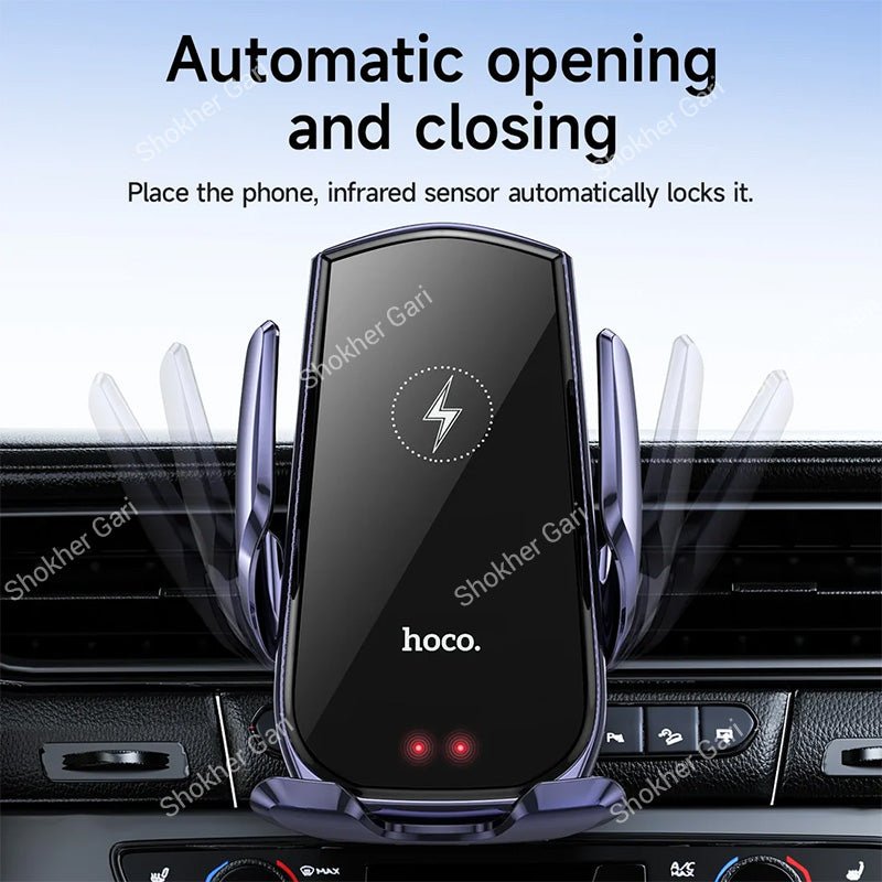 Car HOCO CA202 Plus 15W Smart Wireless Charging Phone Holder