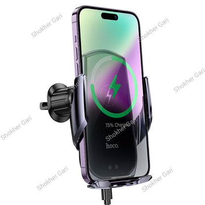 Car HOCO CA202 Plus 15W Smart Wireless Charging Phone Holder