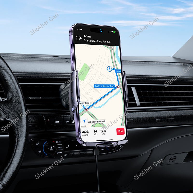 Car HOCO CA202 Plus 15W Smart Wireless Charging Phone Holder