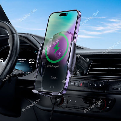 Car HOCO CA202 Plus 15W Smart Wireless Charging Phone Holder