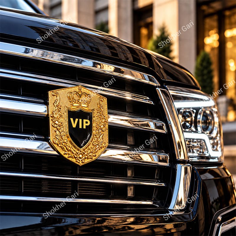 Car Luxury VIP Crown Front Grille Emblem Decorative Badge