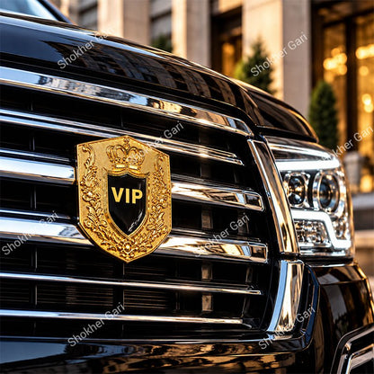 Car Luxury VIP Crown Front Grille Emblem Decorative Badge