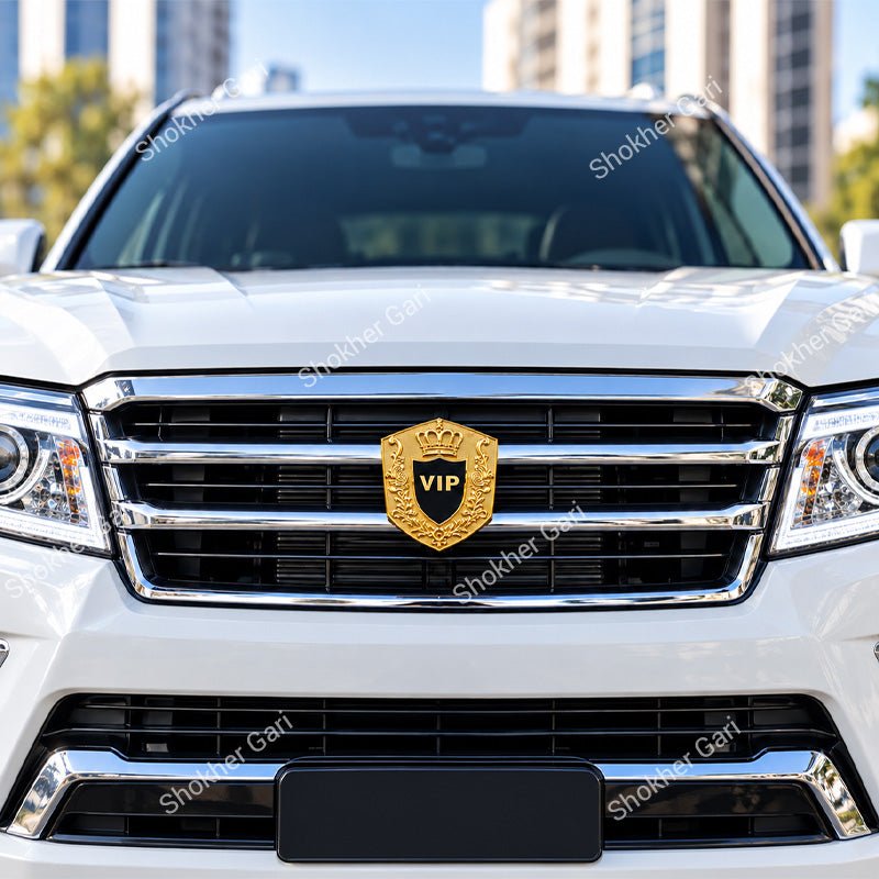 Car Luxury VIP Crown Front Grille Emblem Decorative Badge