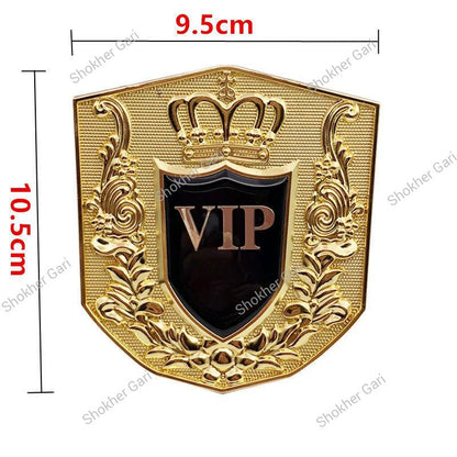 Car Luxury VIP Crown Front Grille Emblem Decorative Badge