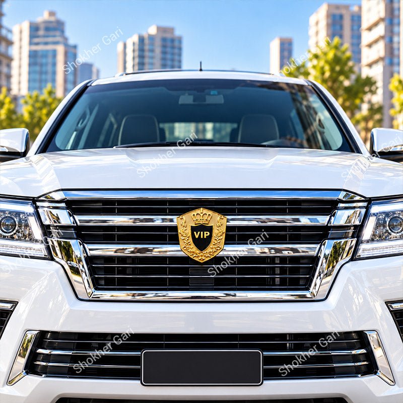 Car Luxury VIP Crown Front Grille Emblem Decorative Badge