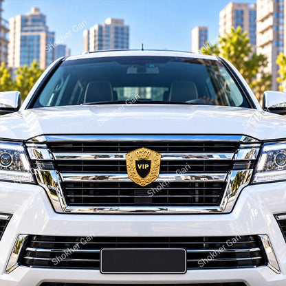 Car Luxury VIP Crown Front Grille Emblem Decorative Badge