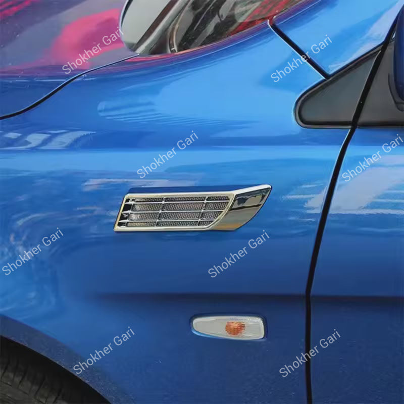 Car 2PCS Solar Flashing LED Warning Light Side Fender Decorative Lamp