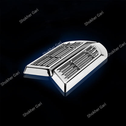 Car 2PCS Solar Flashing LED Warning Light Side Fender Decorative Lamp