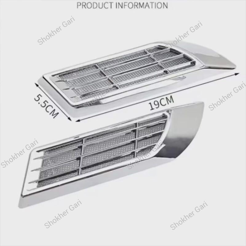 Car 2PCS Solar Flashing LED Warning Light Side Fender Decorative Lamp