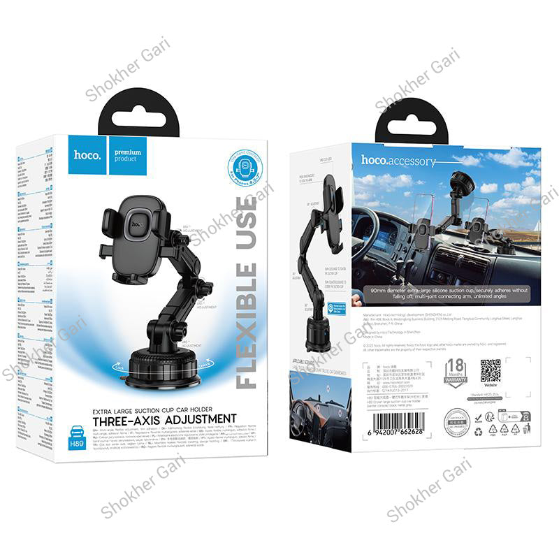 Car Hoco H89 Crown Heavy Duty Suction Cup Mobile Phone Mount