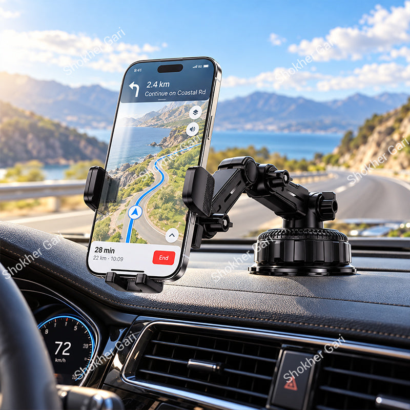Car Hoco H89 Crown Heavy Duty Suction Cup Mobile Phone Mount