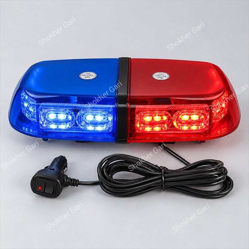 Car High Brightness Red Blue LED Flashing Warning Light