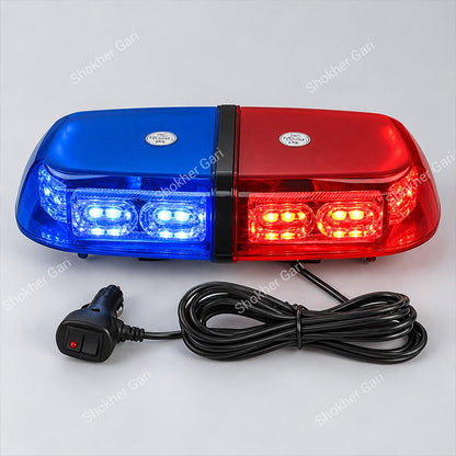 Car High Brightness Red Blue LED Flashing Warning Light