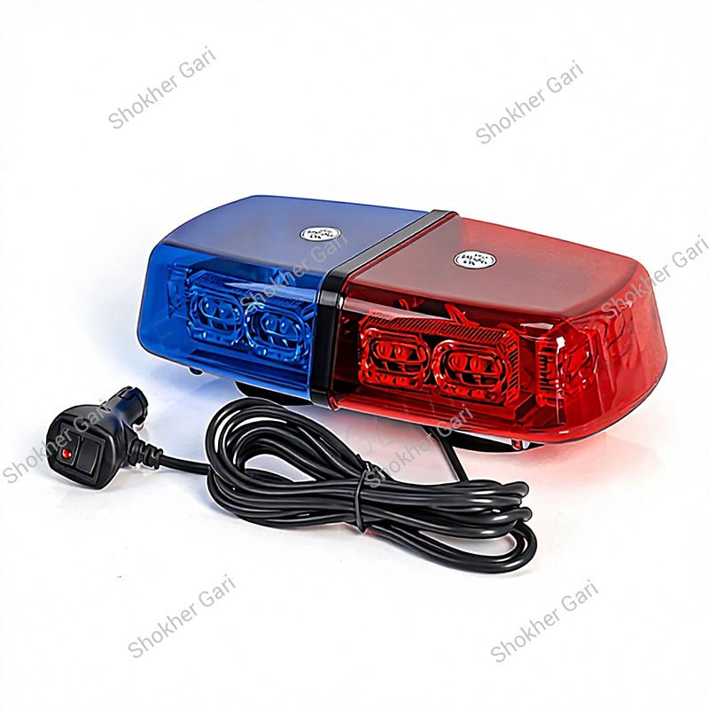 Car High Brightness Red Blue LED Flashing Warning Light