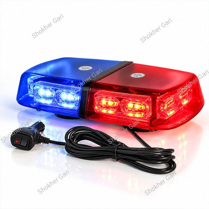 Car High Brightness Red Blue LED Flashing Warning Light