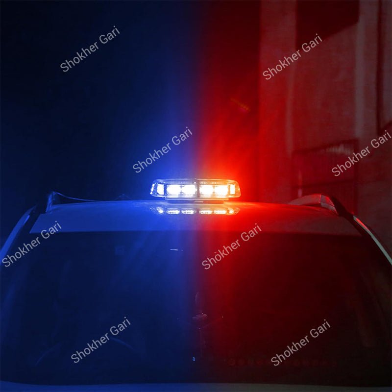 Car High Brightness Red Blue LED Flashing Warning Light