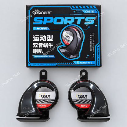 Car OSUN ODL163 High Power Dual Snail Sports Horn Set – 12-Month Warranty