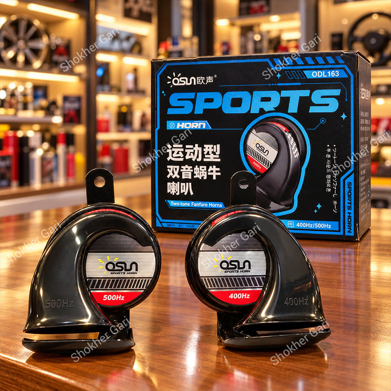 Car OSUN ODL163 High Power Dual Snail Sports Horn Set – 12-Month Warranty