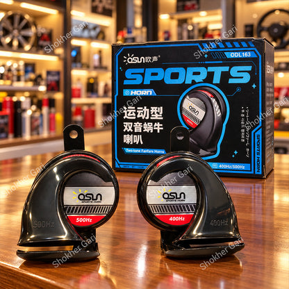 Car OSUN ODL163 High Power Dual Snail Sports Horn Set – 12-Month Warranty