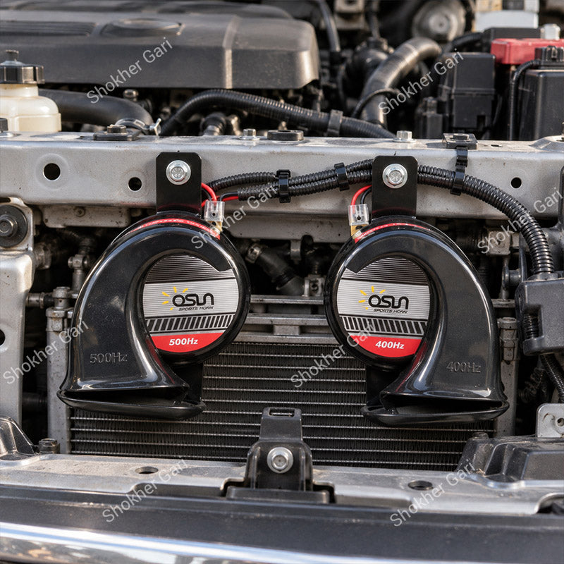 Car OSUN ODL163 High Power Dual Snail Sports Horn Set – 12-Month Warranty