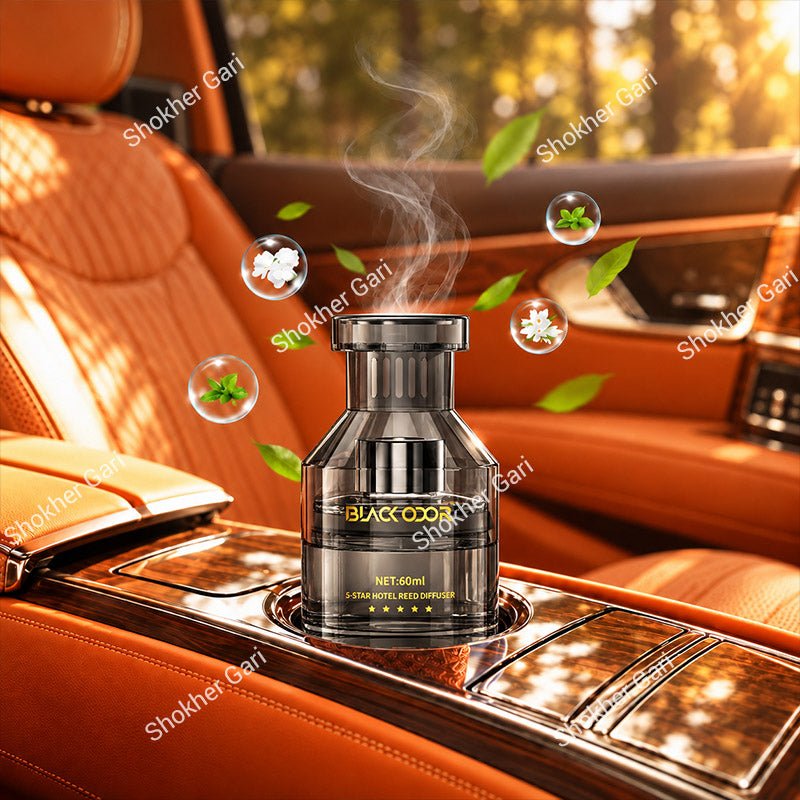 Car Black Odor Premium Reed Diffuser Perfume Air Freshener 60ml