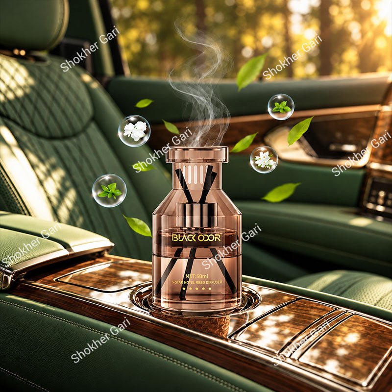 Car Black Odor Premium Reed Diffuser Perfume Air Freshener 60ml