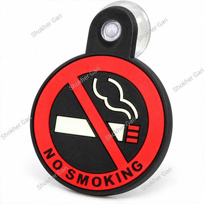 Car No Smoking Window Sticker with Suction Cup Red Warning Sign