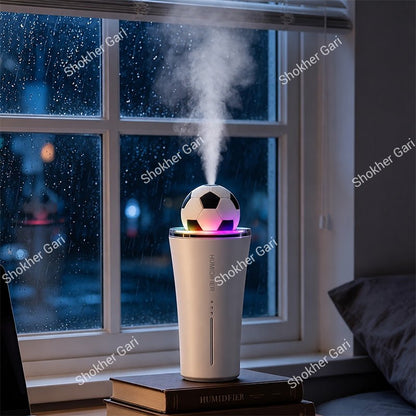 Car Soccer Ball Mini Humidifier with LED Light and Aroma Diffuser