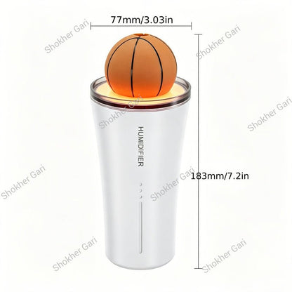 Car Soccer Ball Mini Humidifier with LED Light and Aroma Diffuser