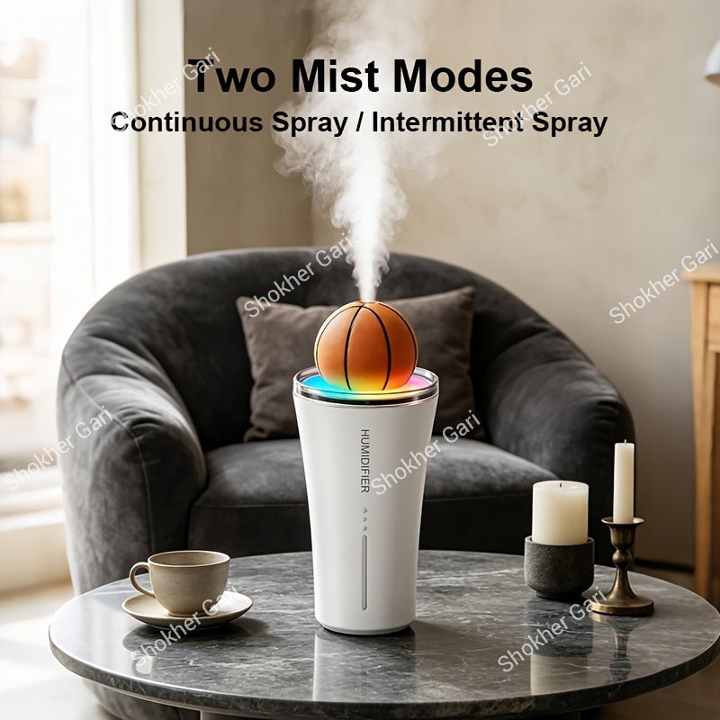 Car Soccer Ball Mini Humidifier with LED Light and Aroma Diffuser