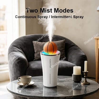 Car Soccer Ball Mini Humidifier with LED Light and Aroma Diffuser