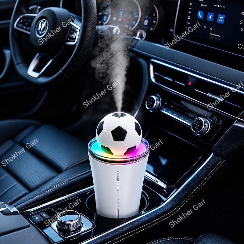 Car Soccer Ball Mini Humidifier with LED Light and Aroma Diffuser