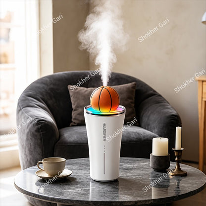 Car Soccer Ball Mini Humidifier with LED Light and Aroma Diffuser