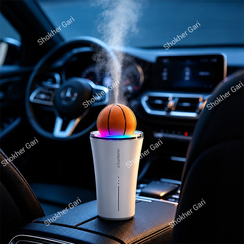 Car Soccer Ball Mini Humidifier with LED Light and Aroma Diffuser
