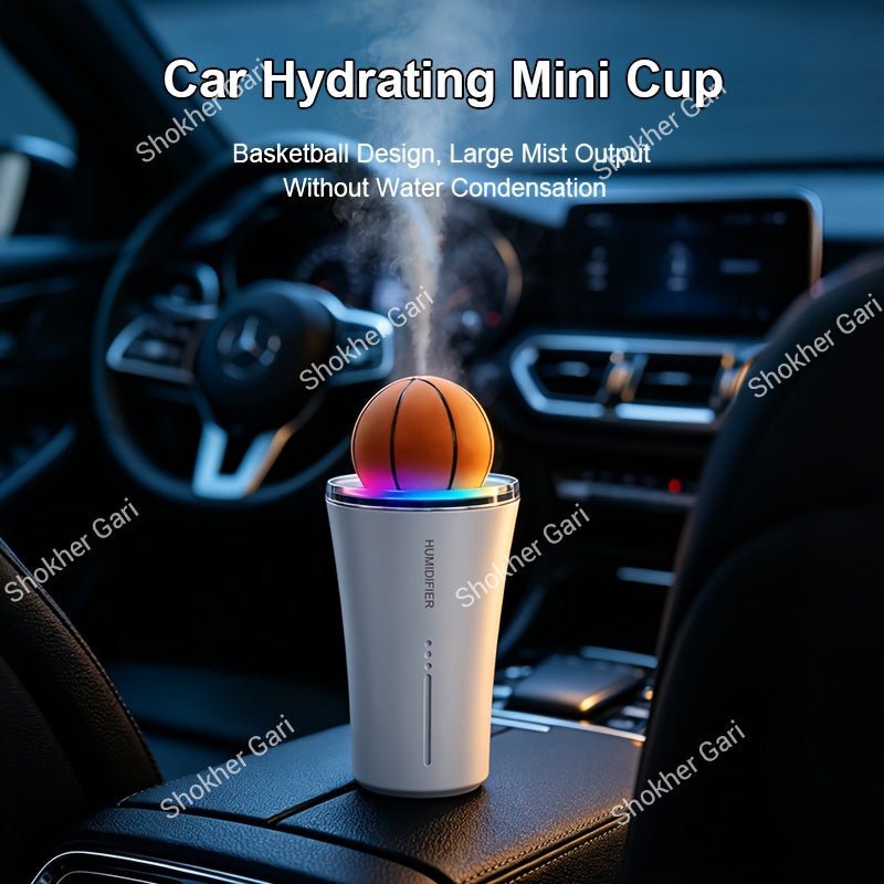 Car Soccer Ball Mini Humidifier with LED Light and Aroma Diffuser