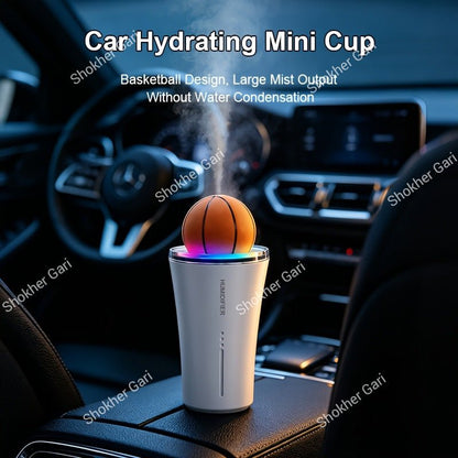 Car Soccer Ball Mini Humidifier with LED Light and Aroma Diffuser