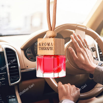Car Hanging Perfume Premium Square Bottle Air Freshener Fragrance