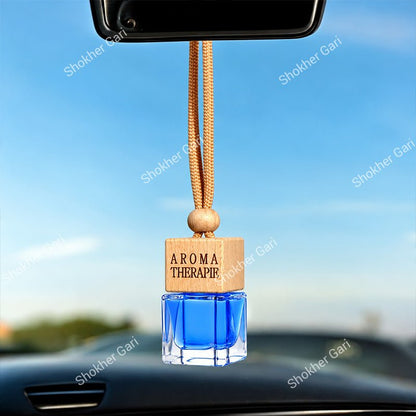 Car Hanging Perfume Premium Square Bottle Air Freshener Fragrance