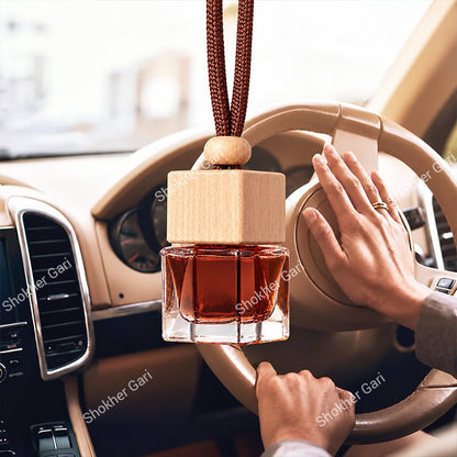 Car Hanging Perfume Premium Square Bottle Air Freshener Fragrance
