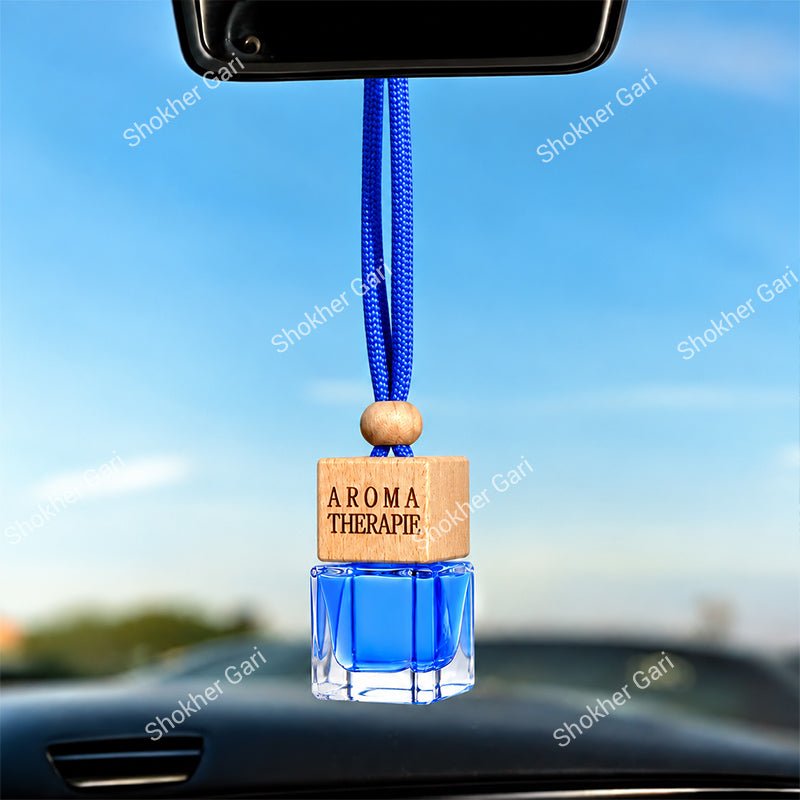 Car Hanging Perfume Premium Square Bottle Air Freshener Fragrance