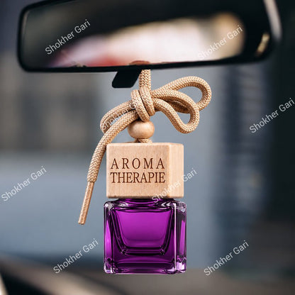 Car Hanging Perfume Premium Square Bottle Air Freshener Fragrance