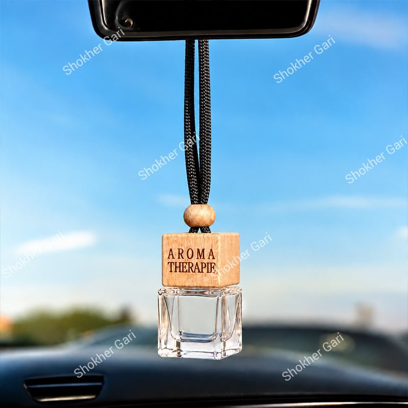 Car Hanging Perfume Premium Square Bottle Air Freshener Fragrance