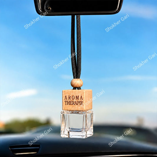 Car Hanging Perfume Premium Square Bottle Air Freshener Fragrance