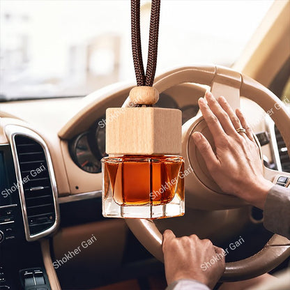 Car Hanging Perfume Premium Square Bottle Air Freshener Fragrance