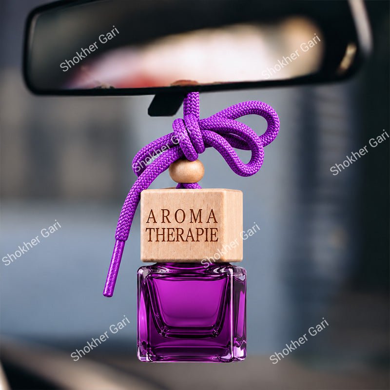 Car Hanging Perfume Premium Square Bottle Air Freshener Fragrance