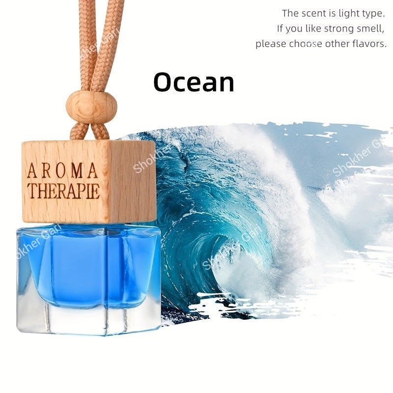 Car Hanging Perfume Premium Square Bottle Air Freshener Fragrance