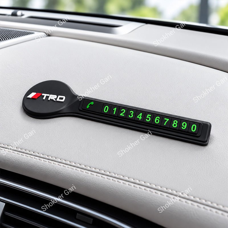 Car Dashboard Parking Number Display with Adjustable Phone Digits
